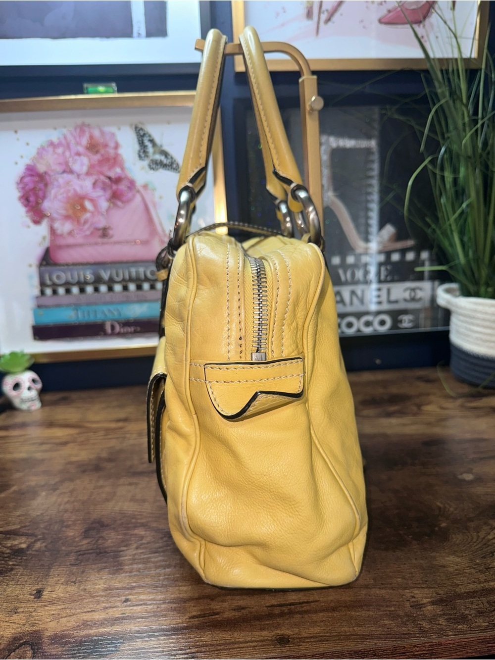 Vintage Marc Jacobs yellow Venetia Satchel - Picture 4 of 13